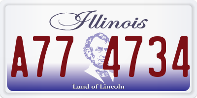 IL license plate A774734