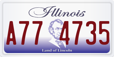 IL license plate A774735