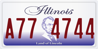 IL license plate A774744
