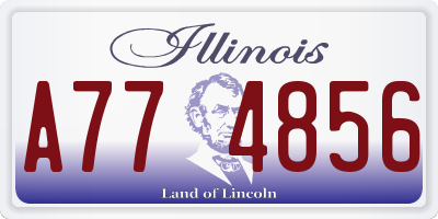 IL license plate A774856