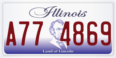 IL license plate A774869