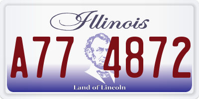 IL license plate A774872