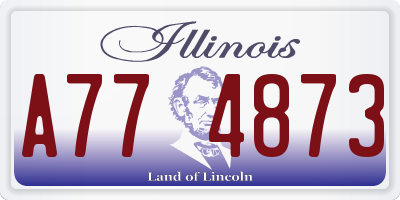 IL license plate A774873