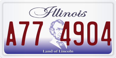 IL license plate A774904