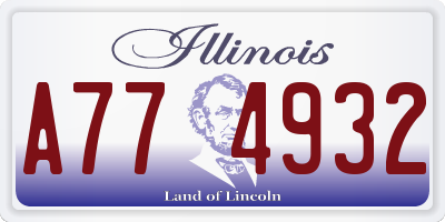 IL license plate A774932