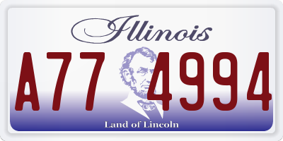 IL license plate A774994
