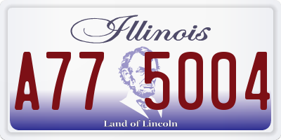 IL license plate A775004