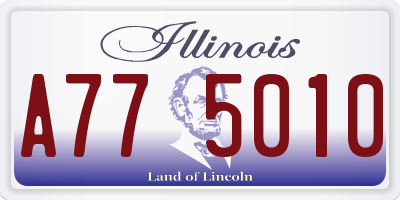 IL license plate A775010