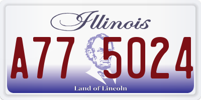 IL license plate A775024