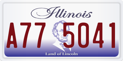 IL license plate A775041