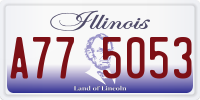 IL license plate A775053