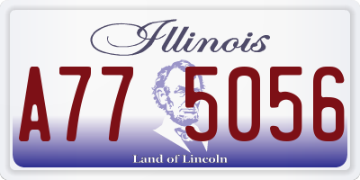 IL license plate A775056