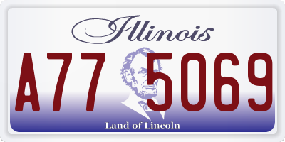 IL license plate A775069