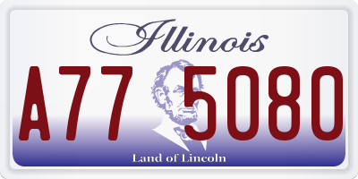 IL license plate A775080
