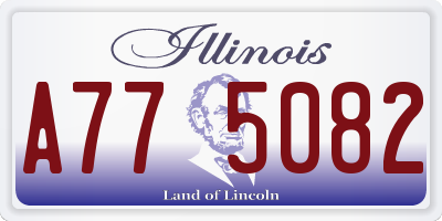IL license plate A775082