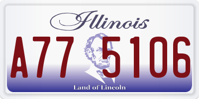 IL license plate A775106
