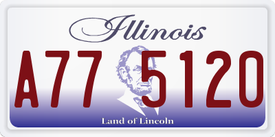 IL license plate A775120