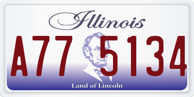 IL license plate A775134