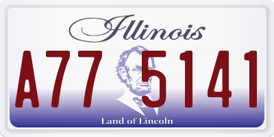 IL license plate A775141