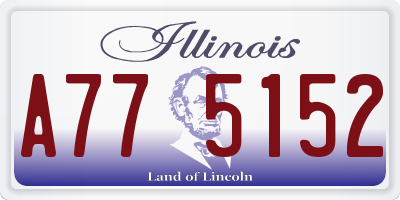 IL license plate A775152