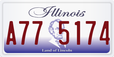 IL license plate A775174