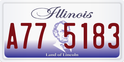 IL license plate A775183