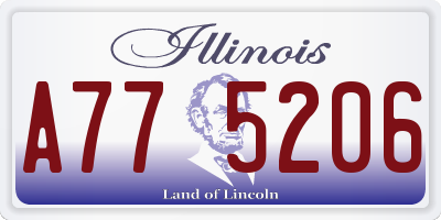 IL license plate A775206