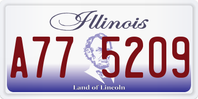 IL license plate A775209