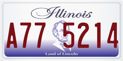 IL license plate A775214