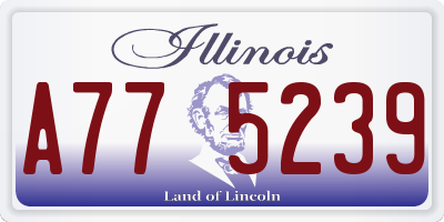 IL license plate A775239