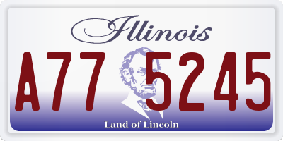 IL license plate A775245