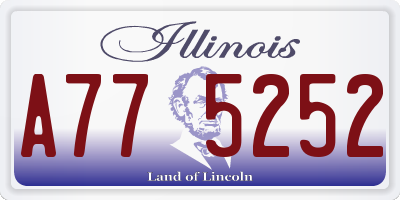 IL license plate A775252
