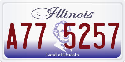 IL license plate A775257