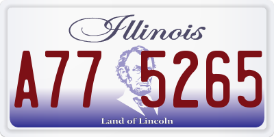 IL license plate A775265
