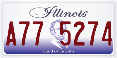 IL license plate A775274