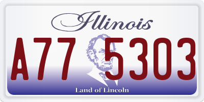 IL license plate A775303