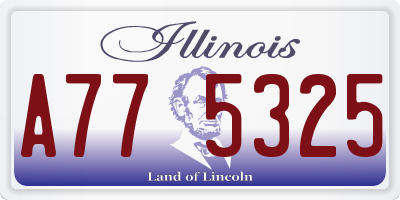 IL license plate A775325