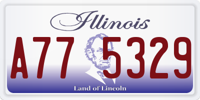 IL license plate A775329