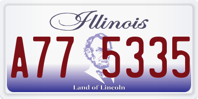 IL license plate A775335