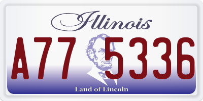 IL license plate A775336