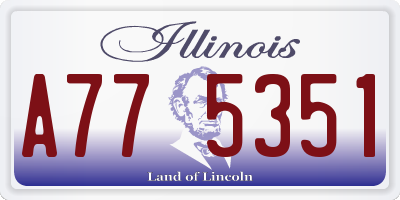 IL license plate A775351