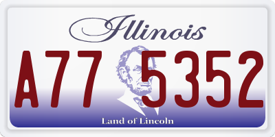 IL license plate A775352