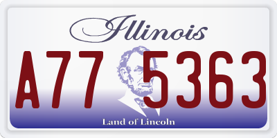 IL license plate A775363