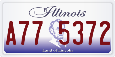 IL license plate A775372