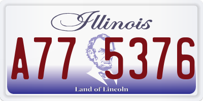 IL license plate A775376