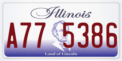IL license plate A775386