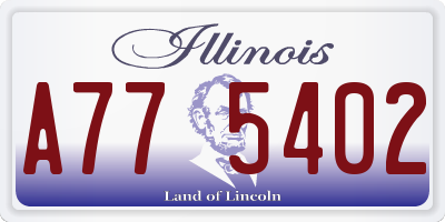 IL license plate A775402