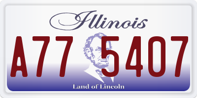 IL license plate A775407