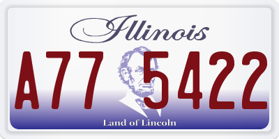 IL license plate A775422
