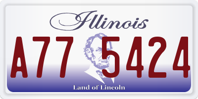 IL license plate A775424